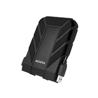 Black rugged external hard drive ADATA HD710 Pro 4TB, featuring IP68 waterproof protection and USB connectivity. Black rugged external hard drive ADATA HD710 Pro 4TB, featuring IP68 waterproof protection and USB connectivity.